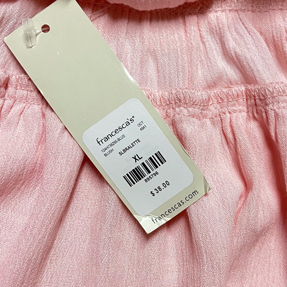 Francesca’s Trixxi Callie Blush Pink Bralette Tiered Tank Top Junior XL - Picture 11 of 15
